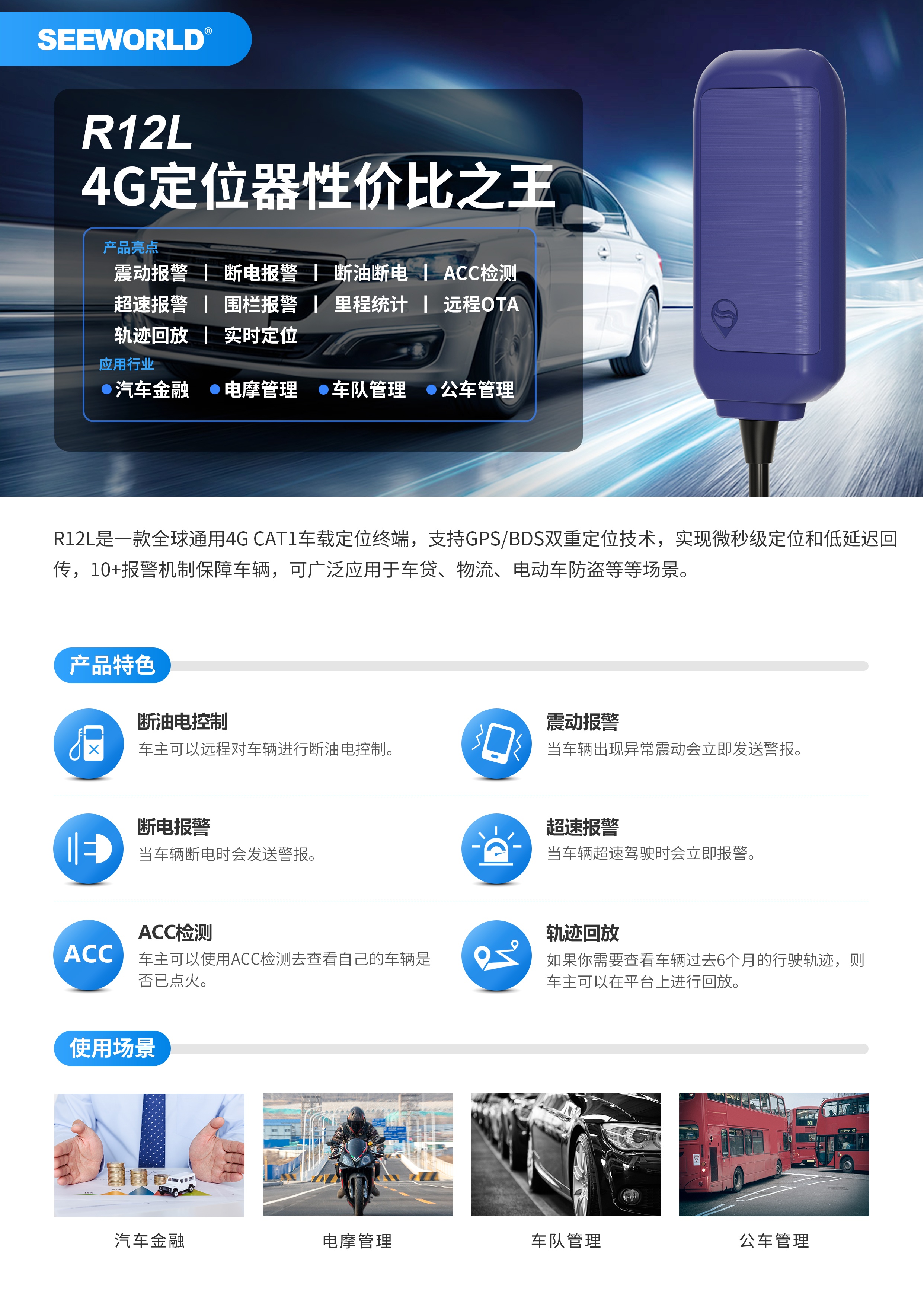 新品上市 | 全新外觀，多功能超高性價(jià)比的4G Cat1車載定位器！